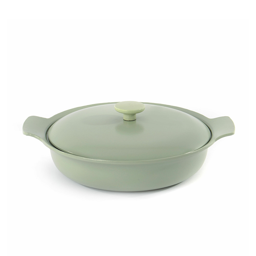 Berghoff ron sauteuse avec couvercle en fonte verte ø28cm
