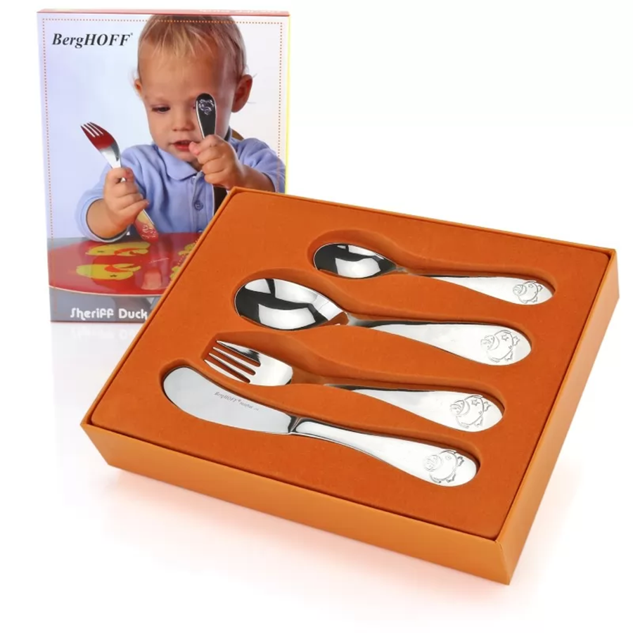 Berghoff shérif canard set de couverts bébé 4 pièces