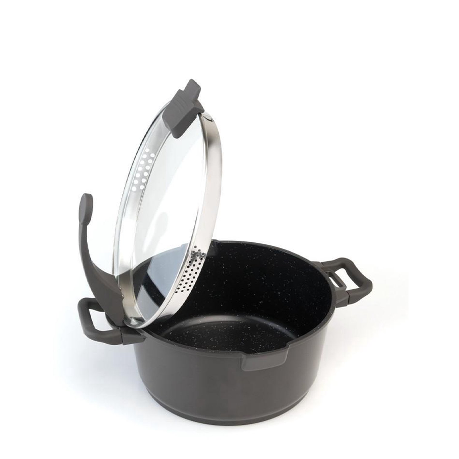 Berghoff virgo marmite avec couvercle noir ø16cm