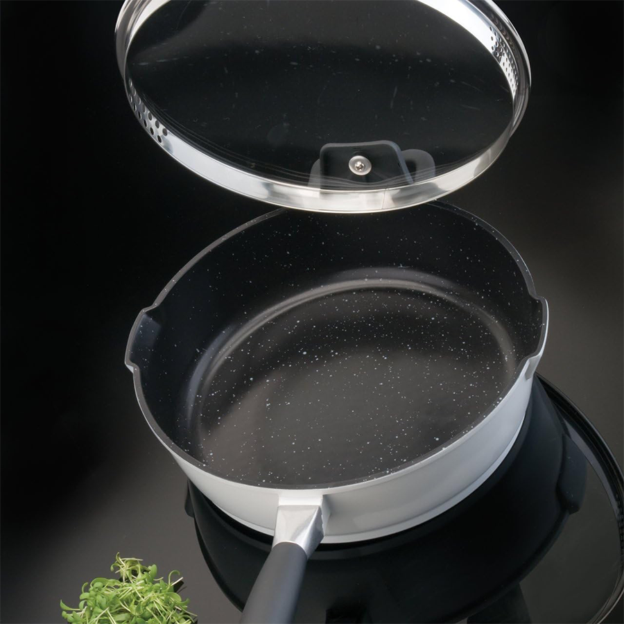 Berghoff virgo sauteuse avec couvercle blanc ø24cm