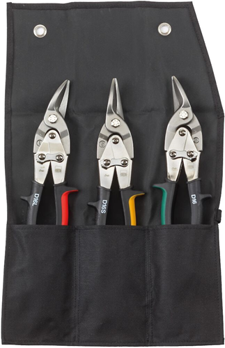 Bessey dset16-a | jeu de cisailles à ferblantier 3 pièces | dans un sac à roulettes - dset16