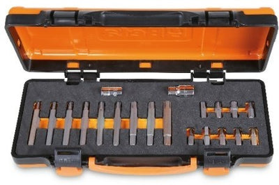 Beta 867 c20 assortiment de 18 embouts avec profil ribe® | avec raccord hexagonal 10 mm et 2 accessoires | dans une boîte en métal avec insert en mousse souple - 008670920 008670920