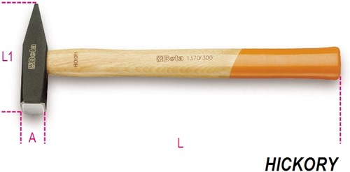 Beta 1370 500 marteau d'établi en hickory avec manche en bois