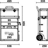 Chariot Beta c41h, deux pièces gris - 041000010