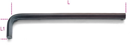 Clés hexagonales à angle bêta, version longue brunie 96l 4,5 - 000960845