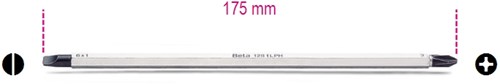 Lames de tournevis Beta réversibles pour vis à fente et cruciforme Phillips(R) 1281lph 2 - 012810322