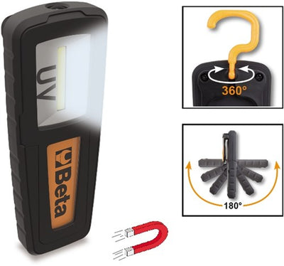 Lampe d'inspection Beta rechargeable avec lumière UV et blanche idéale pour détecter les fuites 1838uv - 018380150