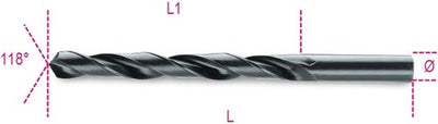 Forets hélicoïdaux Beta, version courte hss roulé 410as 1 8 - 004100375