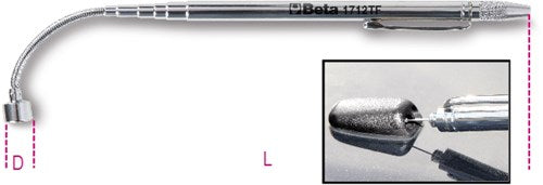 Aimant télescopique Beta à tête flexible 1712tf - 017120600