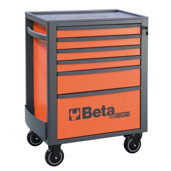 Chariot à outils Beta orange noir avec 6 tiroirs