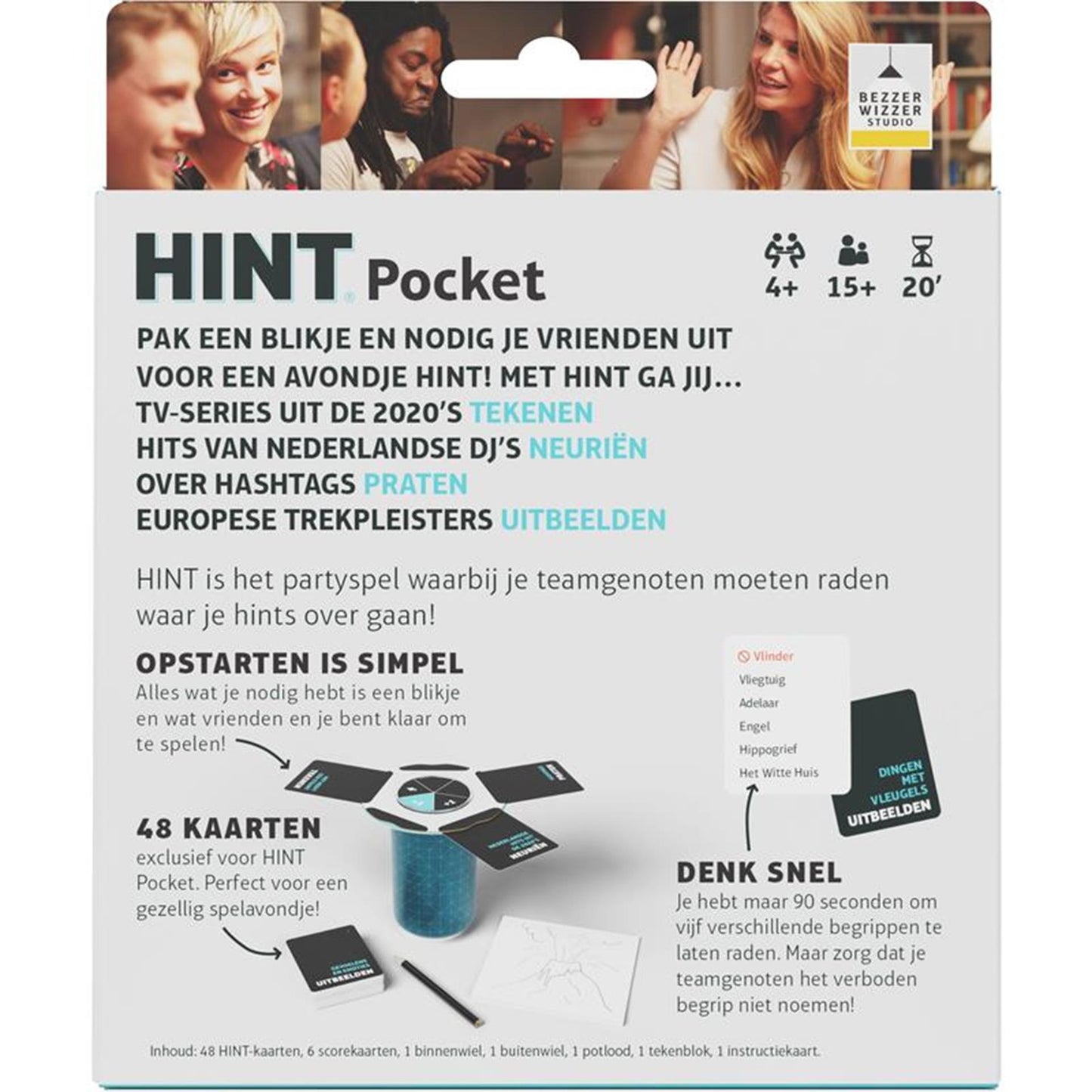Jeu de société de poche à indices Bezzerwizzer