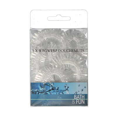 Bath Fun Bath Fun Shower UTS jetable 5 pièces transparentes