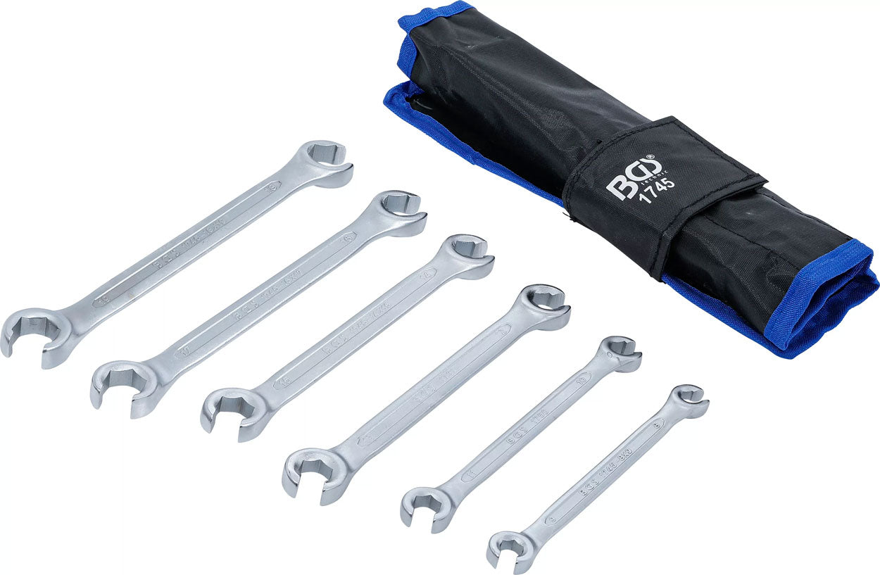 Bgs technic jeu de clés à double anneau ouvertes sw 8 x 9 - 18 x 19 mm 6 pcs.