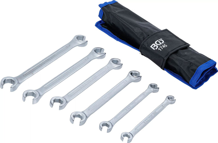 Bgs technic jeu de clés à double anneau ouvertes sw 8 x 9 - 18 x 19 mm 6 pcs.