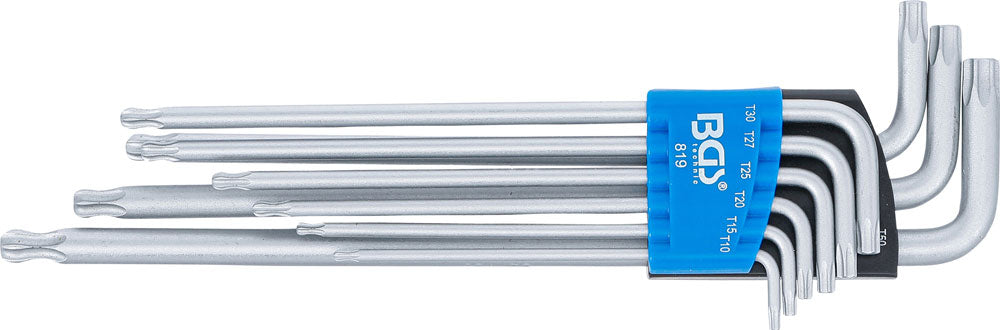 Jeu de clés de type L Bgs technic extra longues pour t-star 9 pièces