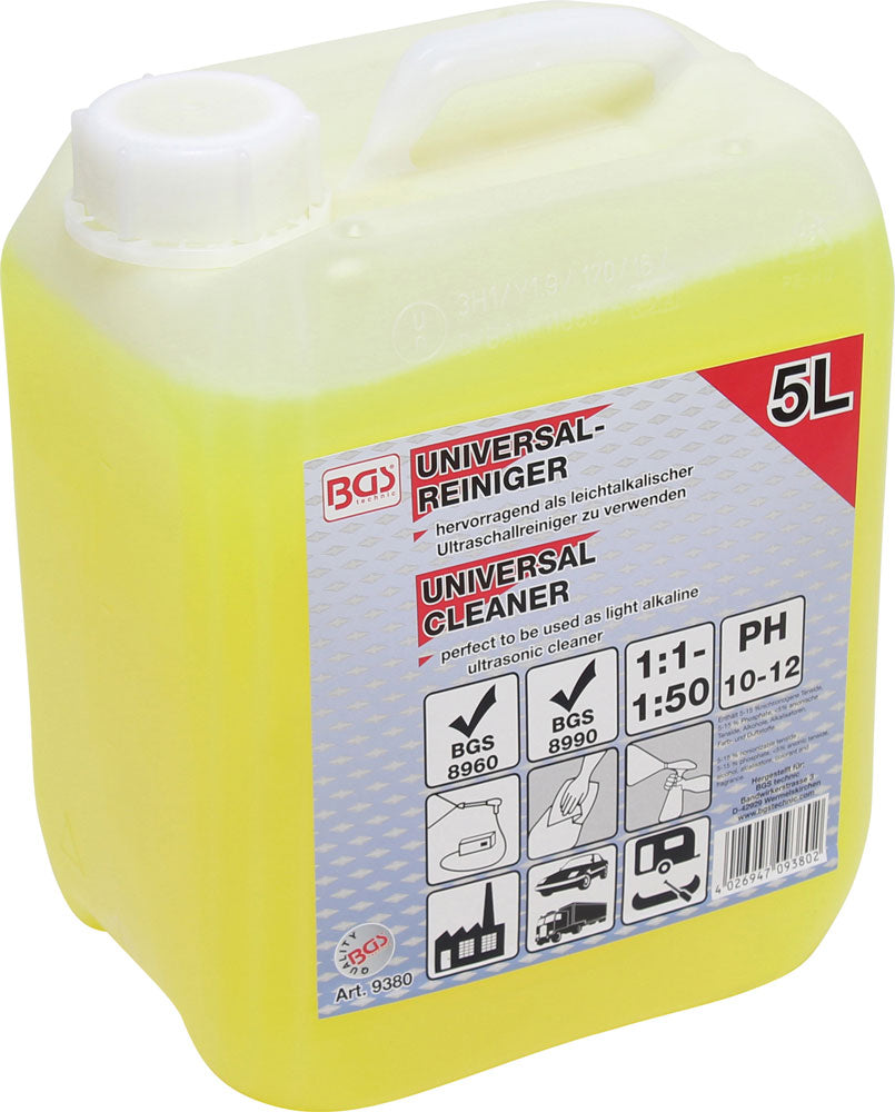Bgs technic nettoyant universel pour nettoyeur de pièces à ultrasons 5l