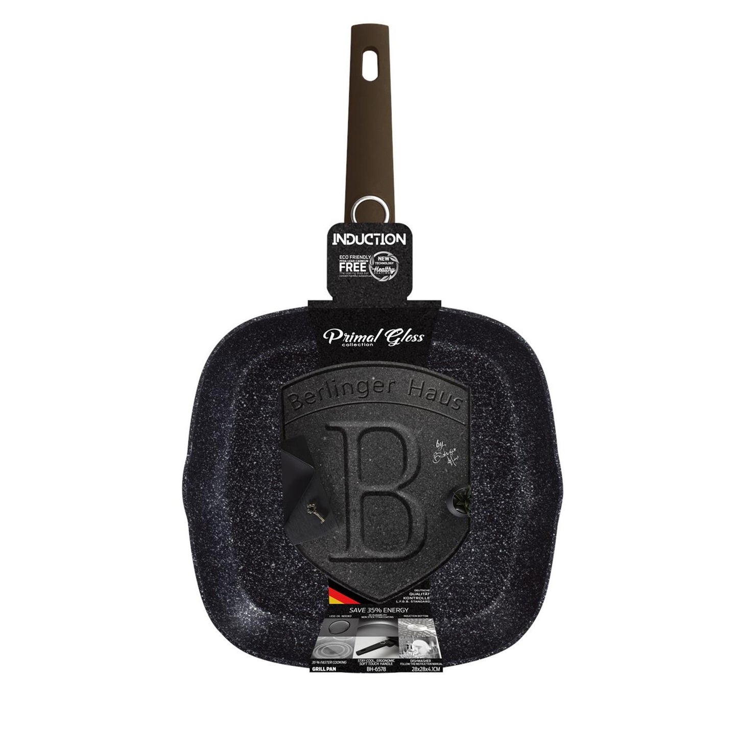 Berlingerhaus primal gloss poêle à griller 28 cm