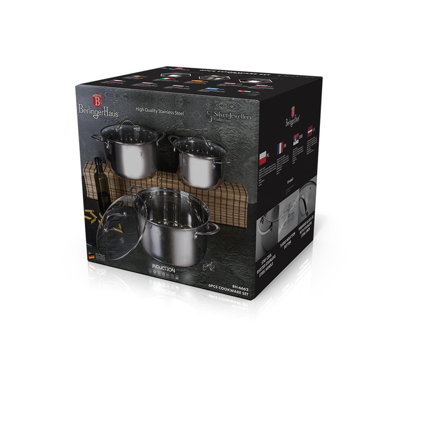 Berlingerhaus set de poêles en acier inoxydable start 3 pièces
