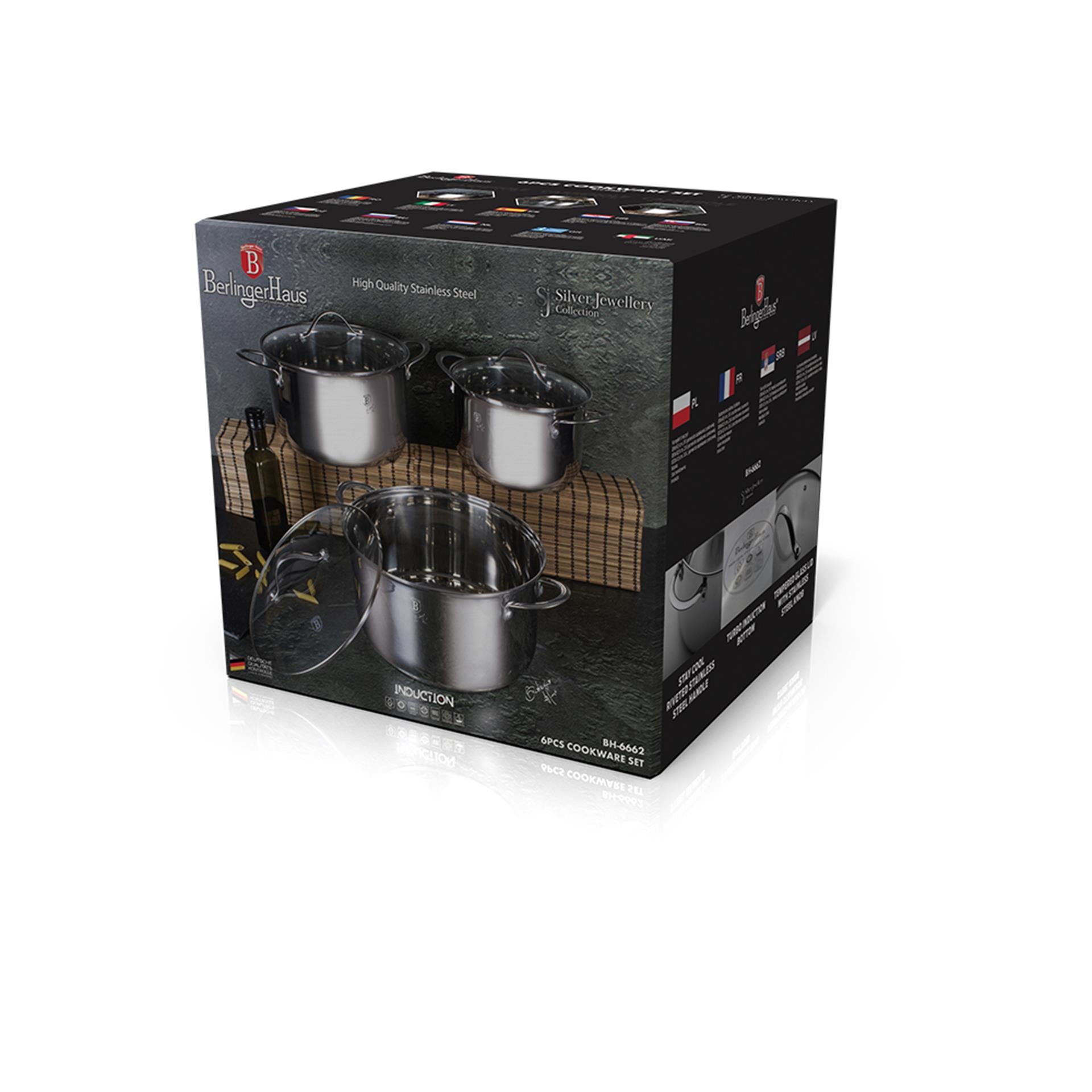 Berlingerhaus set de poêles en acier inoxydable start 3 pièces