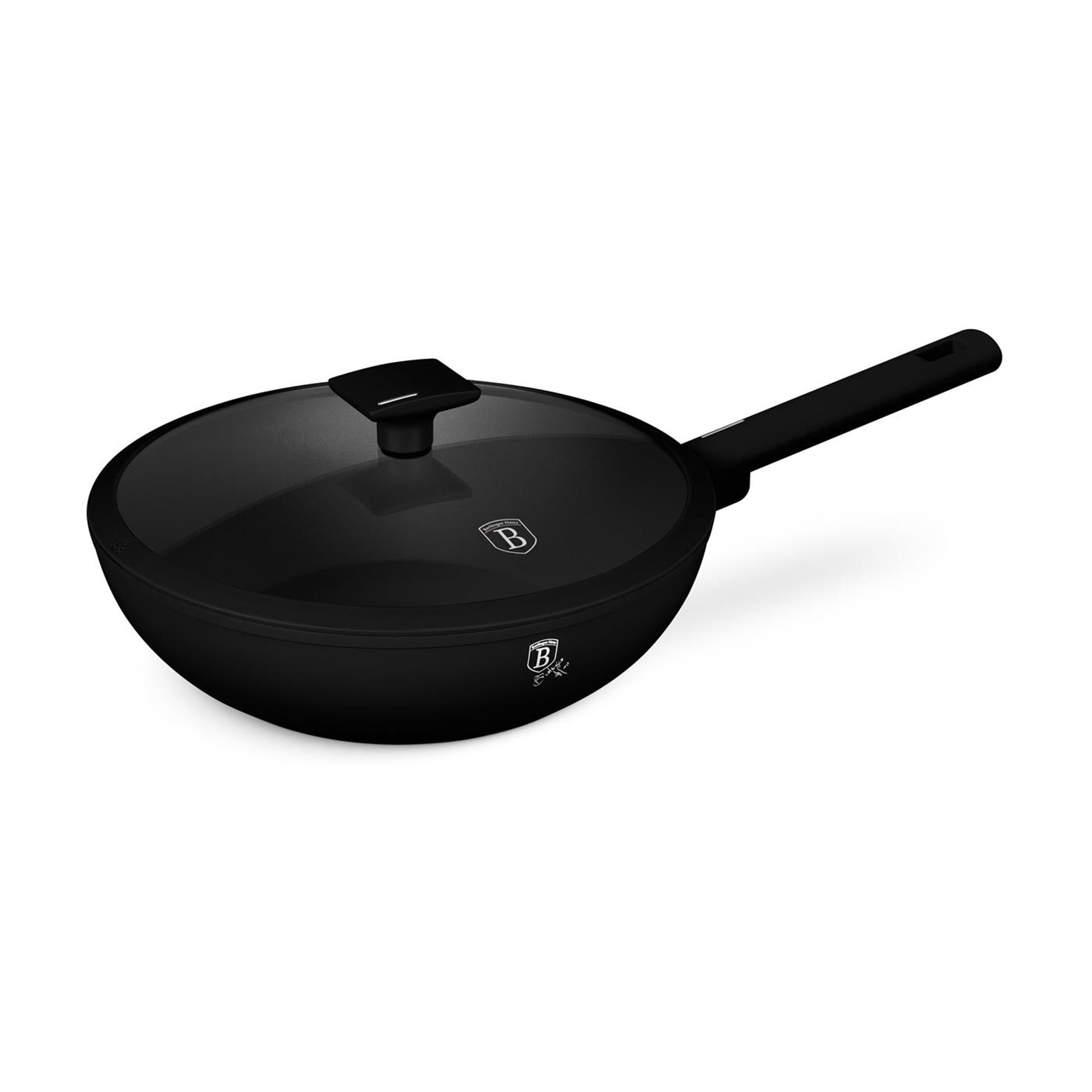 Poêle wok Berlingerhaus avec couvercle 28cm