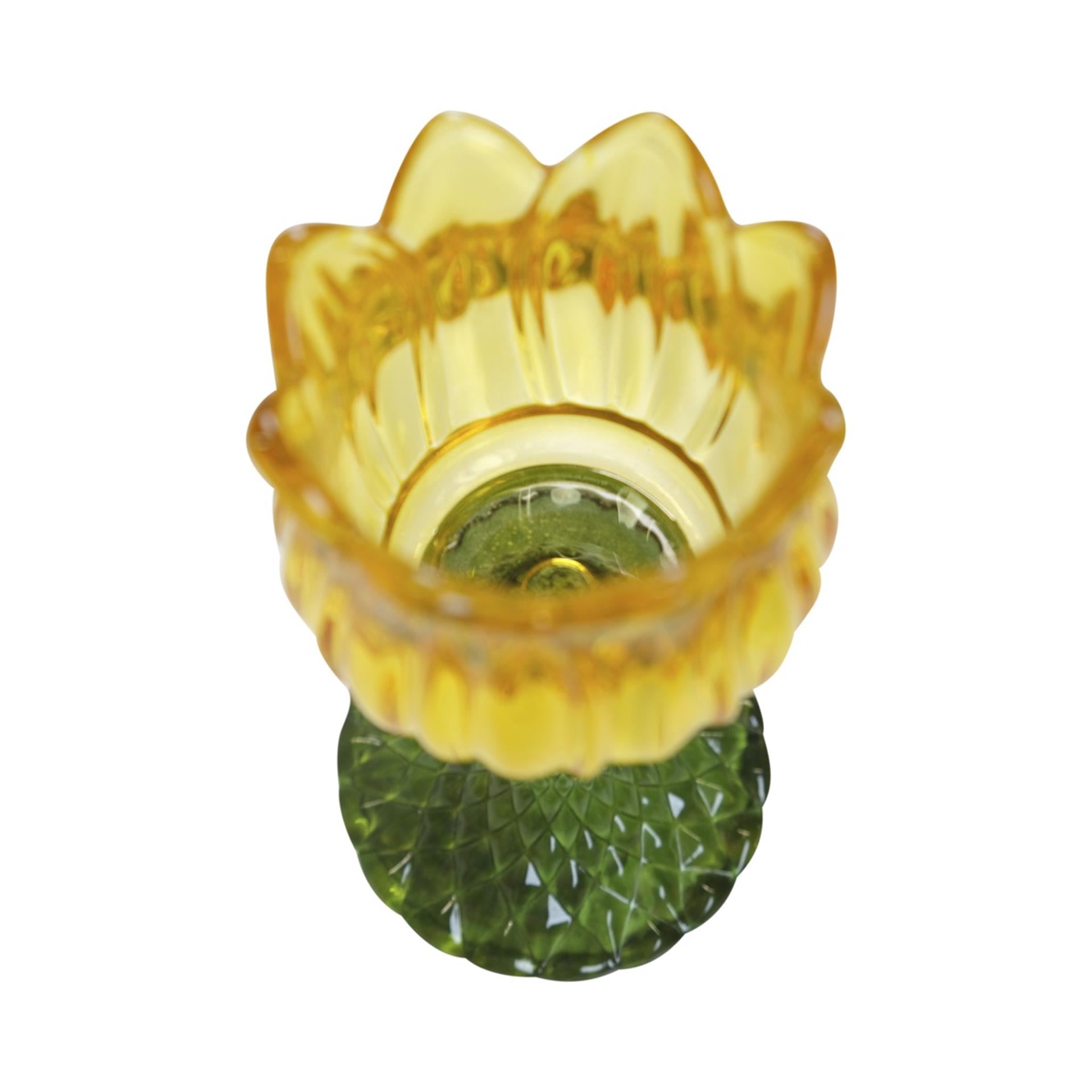 Mars more photophore tulipe verre jaune 17cm