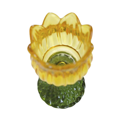 Mars more photophore tulipe verre jaune 17cm