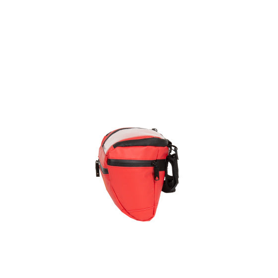 Bike Carbone Eau - Sac de guidon protégelant avec bandoulière 5L rouge