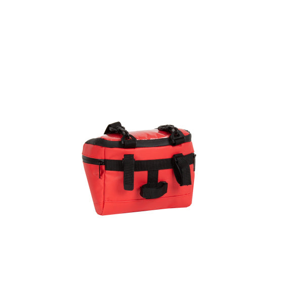 Bike Carbone Eau - Sac de guidon protégelant avec bandoulière 5L rouge