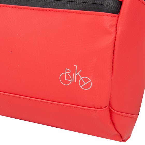 Bike Carbone Eau - Sac de guidon protégelant avec bandoulière 5L rouge