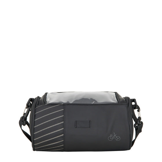 Eau de gravier de vélo - sac de guidon protégelant avec bandoulière 4,7 L noir
