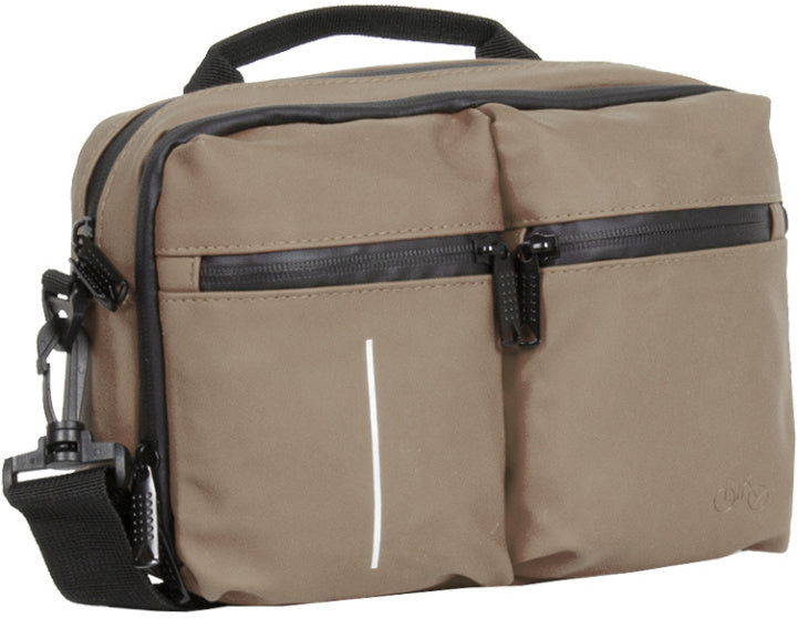 Eau de vélo - sac de guidon-répartiteur avec bandoulière 3L Taupe