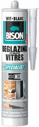 Bison 1029760 - b kit de vitrage 310ml blanc | 3 pièces