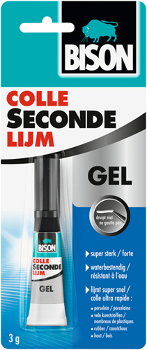 Bisons 1074132 - sec. gel de colle blister 3 g | 1 pièce