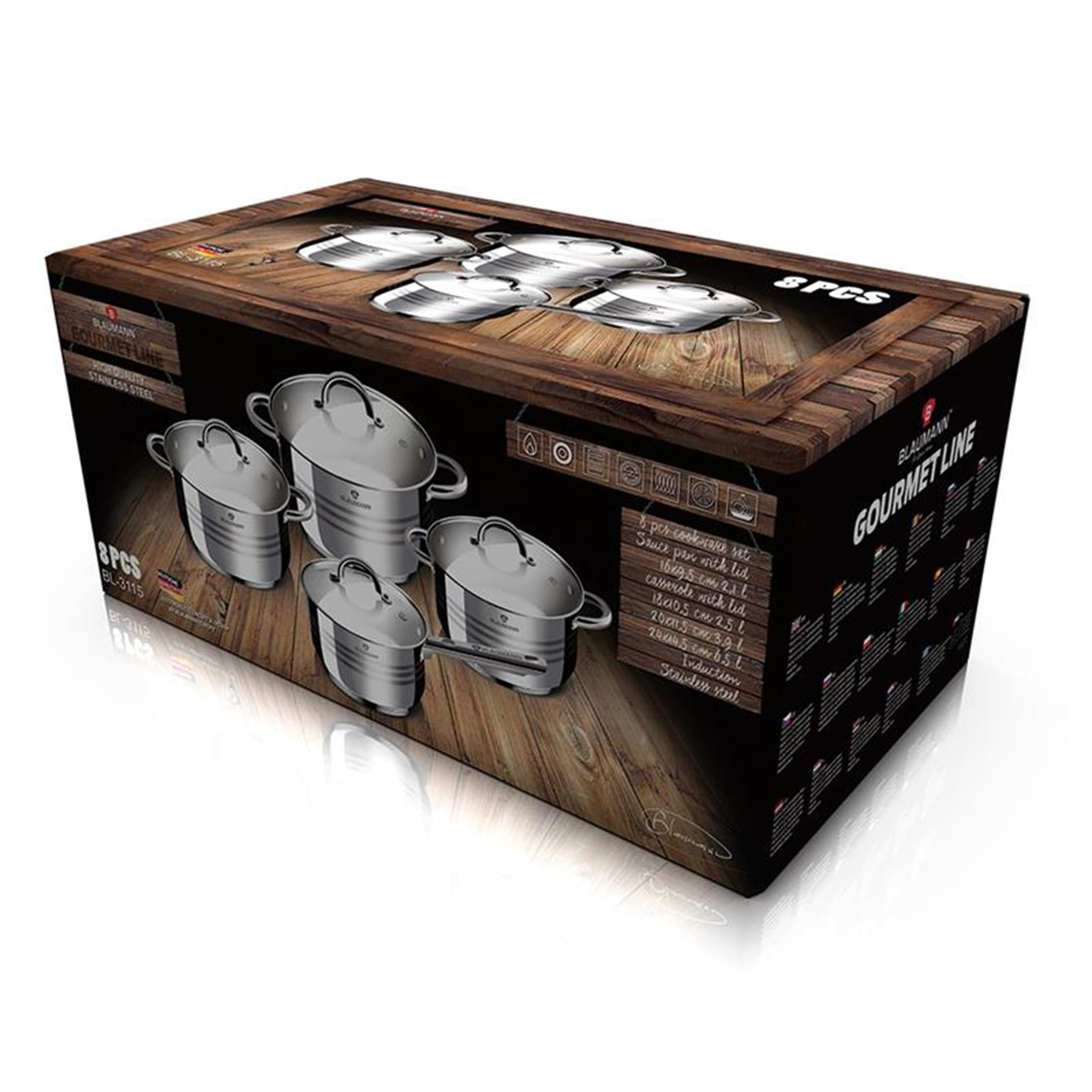 Berlingerhaus set de poêles 8 pièces gourmet