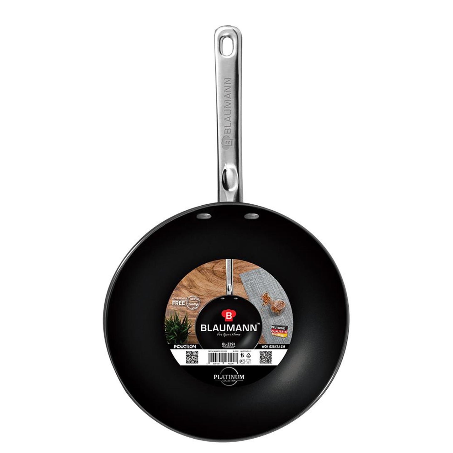 Poêle wok Blaumann platine 28cm
