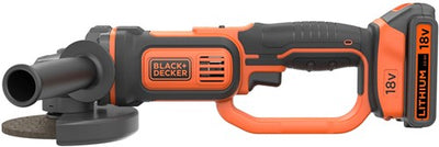 Meuleuse d'angle Black+decker bcg720m1 18v 4,0ah | Housse de protection 125 mm | 1 batterie 18 V 4,0 Ah + chargeur rapide 1 A | sac souple | poignée latérale - bcg720m1-qw