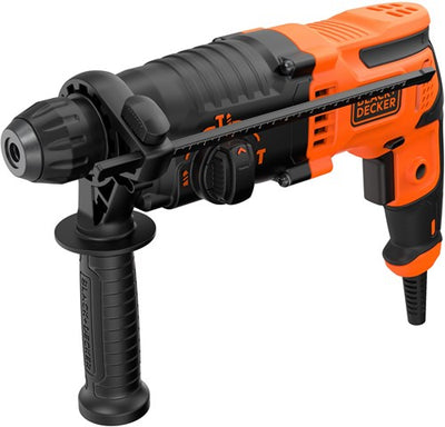 Black+decker behs01 650w 1.4j sds+ marteau perforateur | poignée latérale | arrêt profond | Foret à béton de 6 mm et 8 mm | adaptateur de mandrin de perçage - behs01-qs
