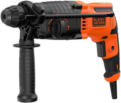 Black+decker behs01 650w 1.4j sds+ marteau perforateur | poignée latérale | arrêt profond | Foret à béton de 6 mm et 8 mm | adaptateur de mandrin de perçage - behs01-qs