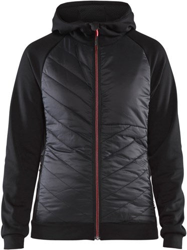 Blåkläder pull hybride pour femme 34642526 | noir rouge | taille m - 7330509727119
