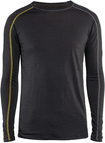 Blåkläder maillot de corps mérinos xlight manches longues 479917349835 | jaune gris foncé | taille l - 7330509545539