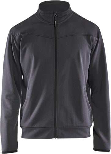 Sweat-shirt de service Blåkläder avec fermeture éclair 33622526 | gris moyen noir | taille l - 7330509685044