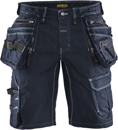 Blåkläder short en jean stretch x1900 19921141 | bleu marine noir | taille 44 - 7330509554357