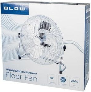 Ventilateur de sol Blow 45cm | 220 V | 200w | chromé | 3 vitesses de flux d'air - 8652538