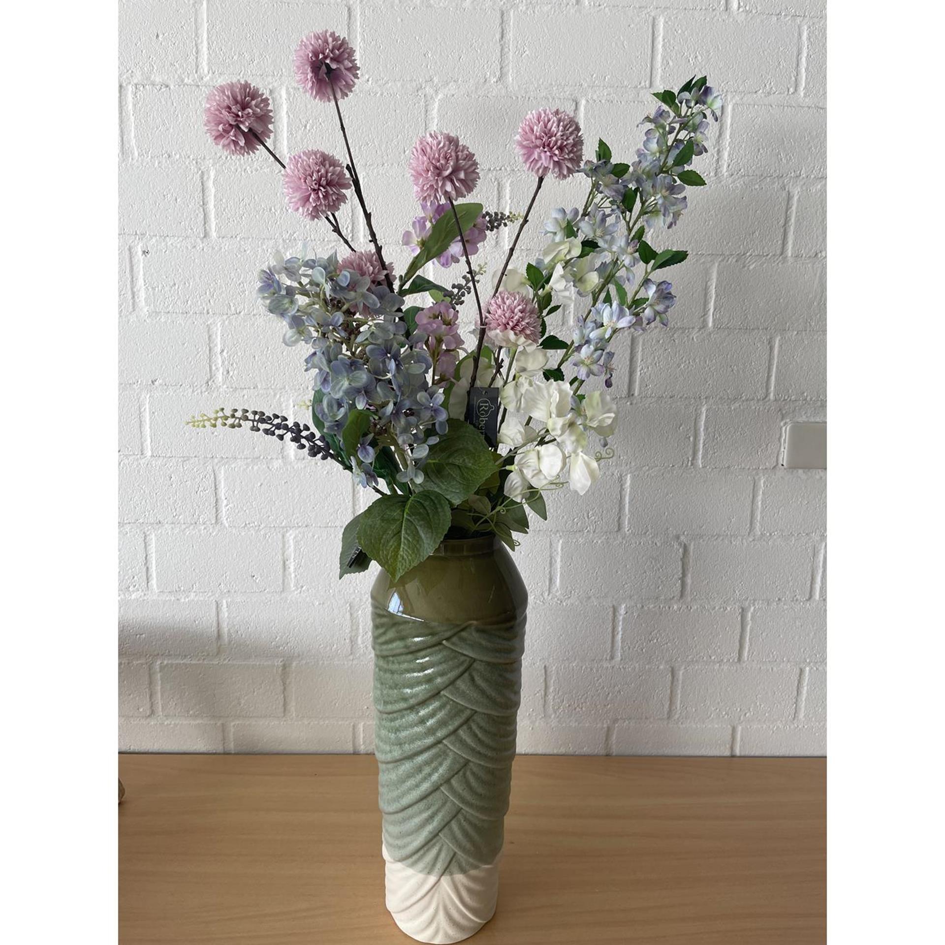 Roberts collection fleur artificielle hortensia cône 75cm bleu