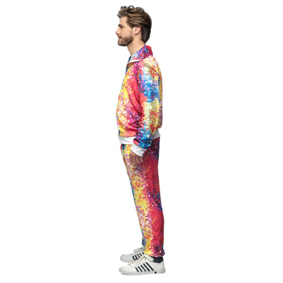 Boland disco mec tracksuit combinaisons multicolore taille xl