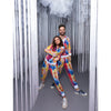 Boland disco mec tracksuit combinaisons multicolore taille xl