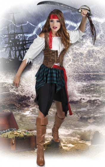 Boland Pirate Storm Costume Medames Black White Taille 40 42