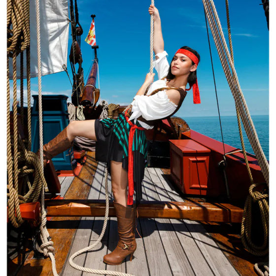Boland Pirate Storm Costume Medames Black White Taille 40 42