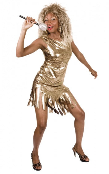 Boland Tina Turner Dress Up costume dames Gold Taille m