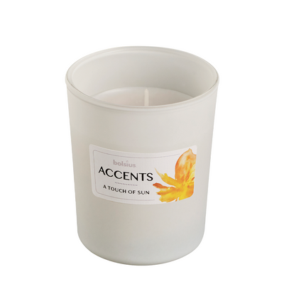 Le verre parfumé Bolsius accentue une touche de soleil 92 76mm